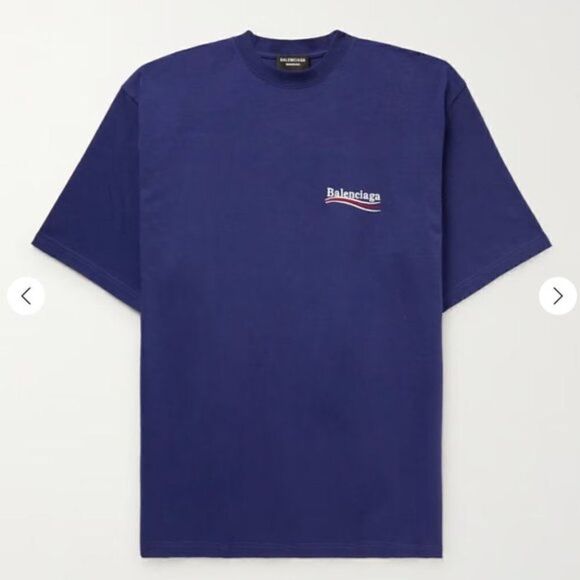 BALENCIAGA Oversized Logo-Embroidered Cotton-Jersey T-Shirt - Picture 2 of 12